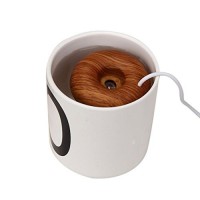 Fabal Home Office Mini USB Donuts Humidifier Floats On The Water Air Fresher (Brown) - B06Y4JR7P8